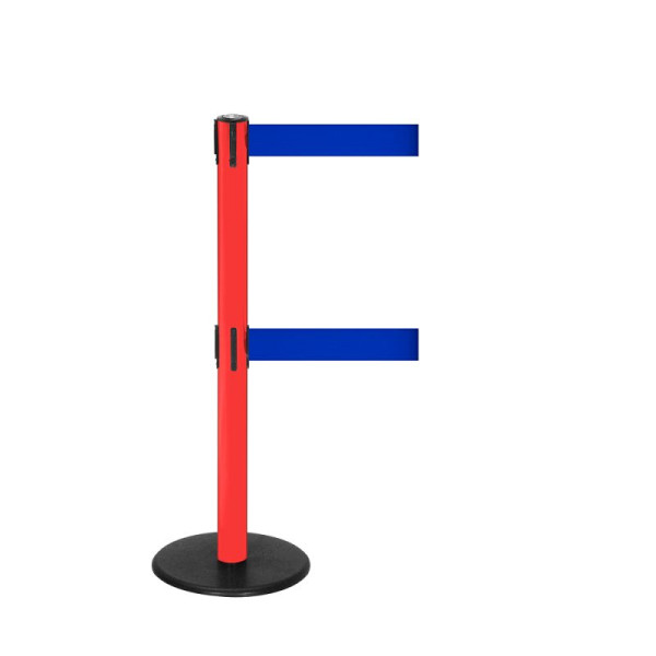 Stein HGS Personenleitsystem -P-Line Duo-, rot, blau, mit magnetischem Gurtendstück, Gurtlänge: 2 x 2,3 m, 14149-0304