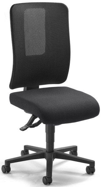 Deskin Bürodrehstuhl APERTO ohne Armlehnen, Schwarz/Anthrazit, 640 x 610 x 1070 mm, 289327