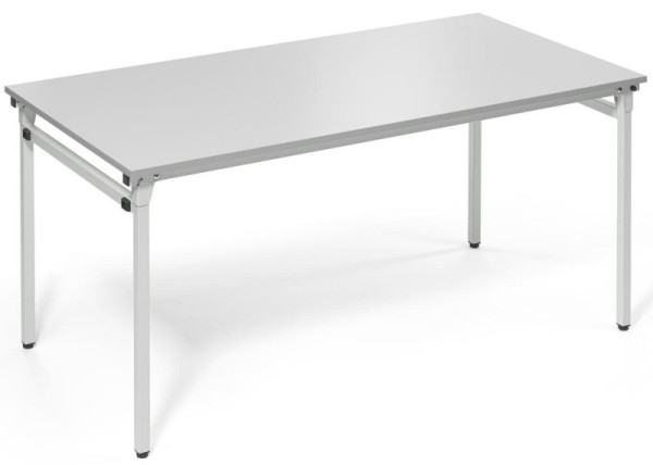Deskin 4-Fuß-Klapptisch, Platte Lichtgrau, Gestell Lichtgrau RAL 7035, B 1600 x T 800 x H 720 mm, 284185