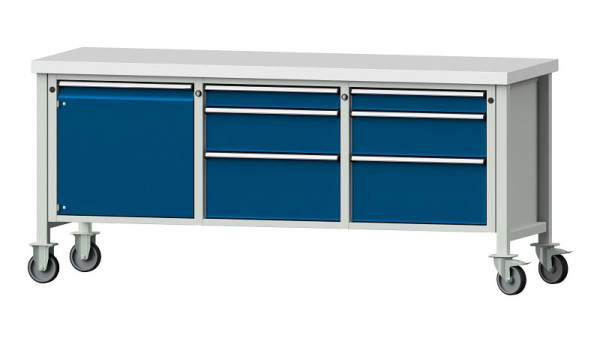 ANKE Werkbänke Kastenwerkbank, Modell 125 V, 2000 x 700 x 900 mm, RAL 7035/5010, KSP 50 mm, 306.067
