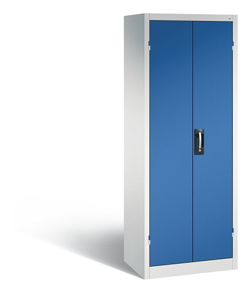C+P Büro-Drehtürenschrank Acurado, H1950xB700xT500 mm, Lichtgrau/Enzianblau, 9237-05 S10011