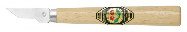 Kirschen Kerbschnitzmesser mit Holzheft, mit schmaler, schräger Schneide, 3356000