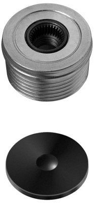 HELLA Generatorfreilauf, Gewindemaß: M16x1,5, Anzahl der Rillen: 6, mit Kappe, 9XU 358 038-271