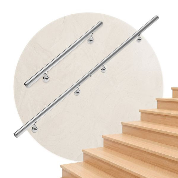 monzana Handlauf 3er-Set Edelstahl 4,2x300cm, 994346, 4250525377651
