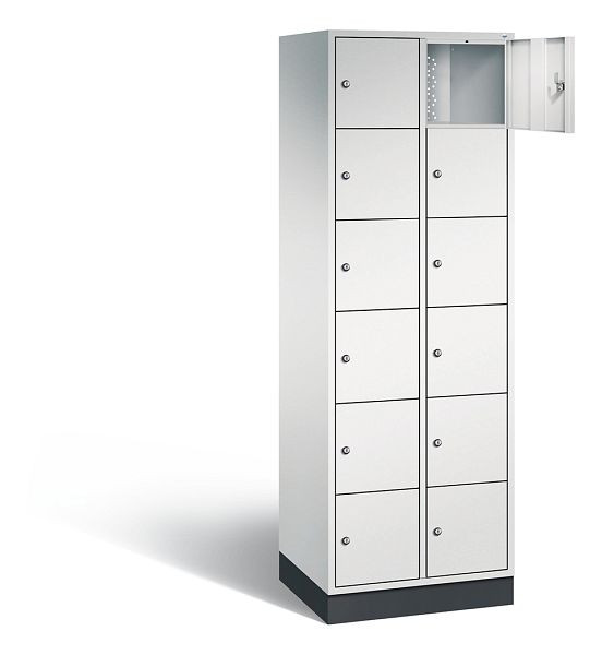 C+P Schließfachschrank Intro, H1950xB620xT490mm, Farbe: Lichtgrau, 8670-201 S10011