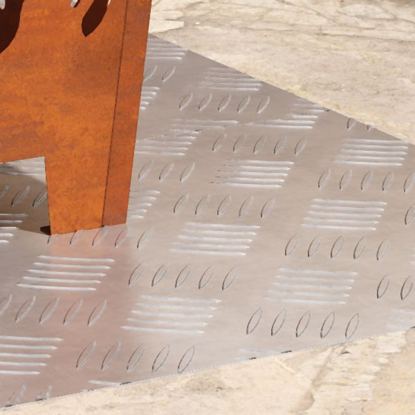 vidaXL Aluminium Riffelplatten 2er Set Rutschfest 80x40 cm, 4104331