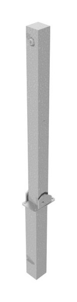 Schake Absperrpfosten Stahlrohr 70 x 70 mm umlegbar und herausnehmbar, mit Profilzylinderschloss, feuerverzinkt, ohne Öse, 4701UZH