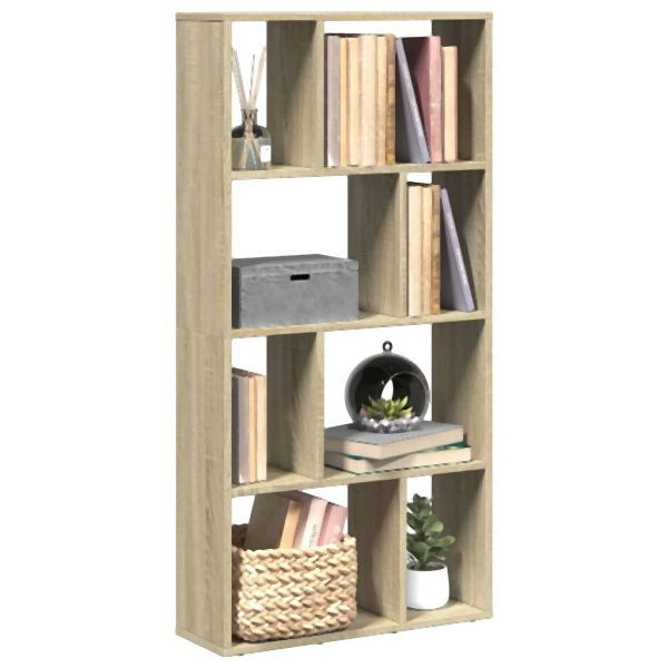 vidaXL Bücherregal Sonoma-Eiche 60x20x120 cm Holzwerkstoff, 858149