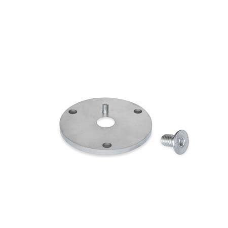 Ganter Flansche für Kugelgelenke GN 784 (GN 784.1-60-MT), VE: 10 Stück, 784.1-60-MT