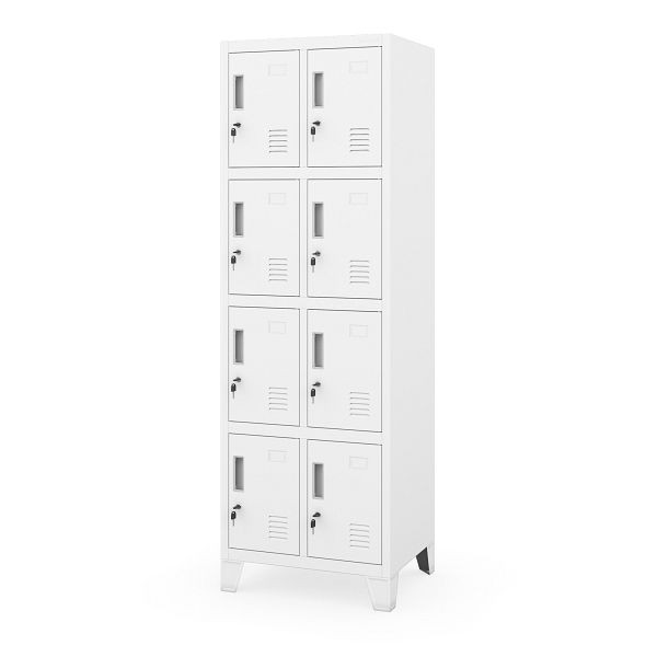 Jan Nowak Doppel-Schließfachschrank ROBERT 2 Plus 559 x 1720 x 450 mm, Weiß, 2121