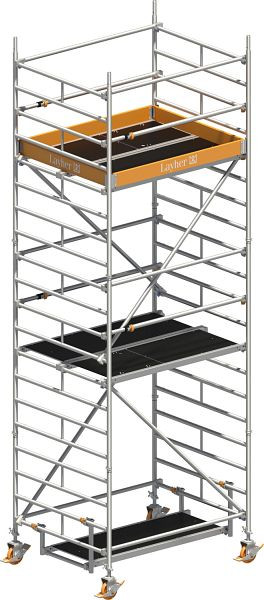 Layher Gerüst Uni Kompakt P2 mit Uni Telegeländer, Max. Plattformhöhe: 4,20 m, 1415004