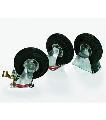 Growi PU-Lenkrolle mit Feststeller, Raddurchmesser: 260 mm, 10312850