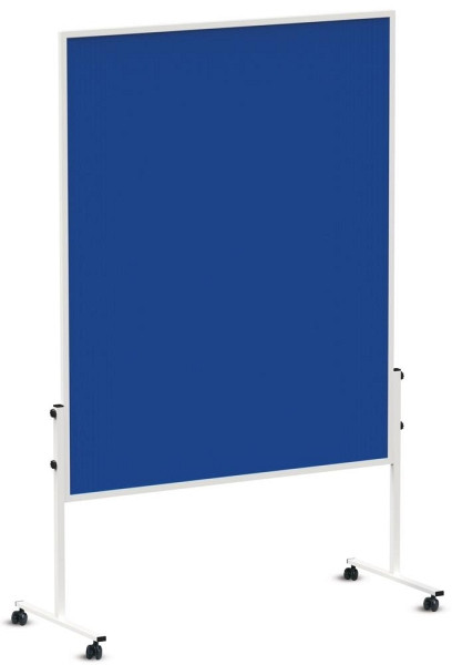 Deskin Moderationstafel ECONOMY, Oberfläche beidseitig Filz blau, H 1500 x B 1200 mm, 293321