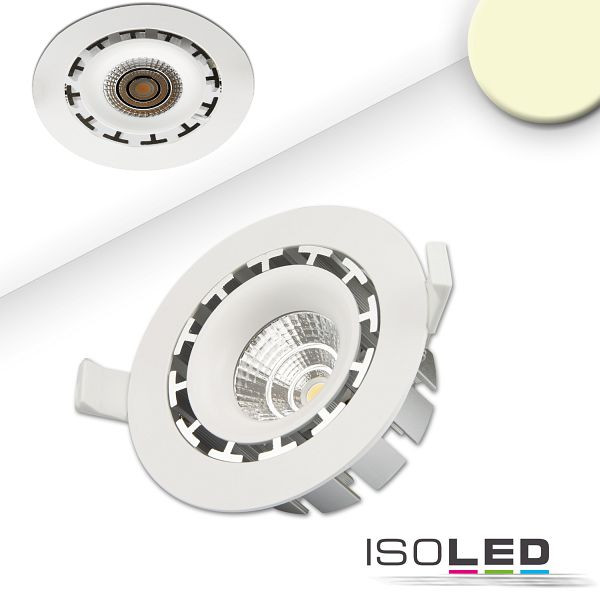 ISOLED LED Einbaustrahler COB, weiß, 15W, 45°, rund, warmweiß, dimmbar, 112471