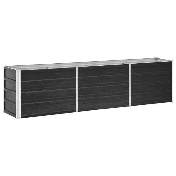 vidaXL Garten-Hochbeet verzinkter Stahl 240×40×45 cm Anthrazit, 47047