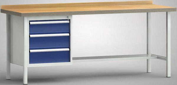 KLW Standard-Werkbank - 2000 x 700 x 840 mm L x T x H, links 150EA/2x175EA, WS118N-2000M40-E1631