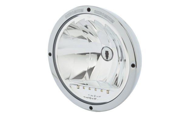 HELLA Halogen/Hybrid-Fernscheinwerfer, Luminator Chromium, 12/24V, rund, Referenz: 25, geschraubt, ECE-R7/E1 3047/ECE-R112/ECE-R10/E1 8477, 1F8 007 560-451
