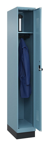 C+P Spind Evolo PLUS, mit Sockel, 1 Abteil, 1950x300x500mm, 0010/0010, Verschluss Drehriegel, Ablageböden 1, 049020-10 S10021