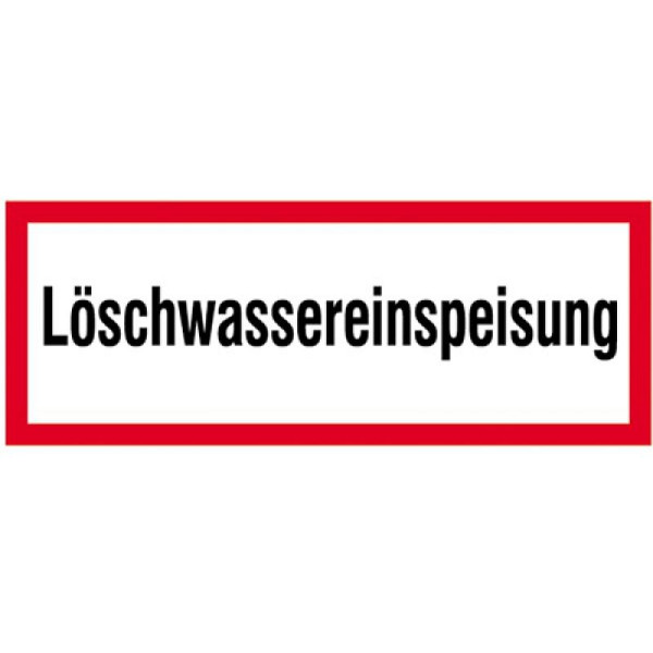Stein HGS Hinweisschild, Löschwassereinspeisung, 297 x 105 mm / Alu, geprägt, 11.2578