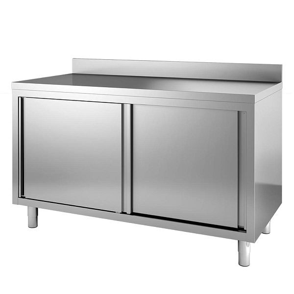 Vaiotec TOPLINE Arbeitsschrank 600 / 2 Schiebetüren und Aufkantung L: 1600 mm, 10381