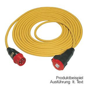 GIFAS Verlängerungsleitung 16 A/400 V, komplett montiert mit 20 m GIFAS PROFLEXX-H07 Leitung 5 x 2,5 mm²- Vollgummi-CEE-Stecker 5 x 16 A/400 V, 113748