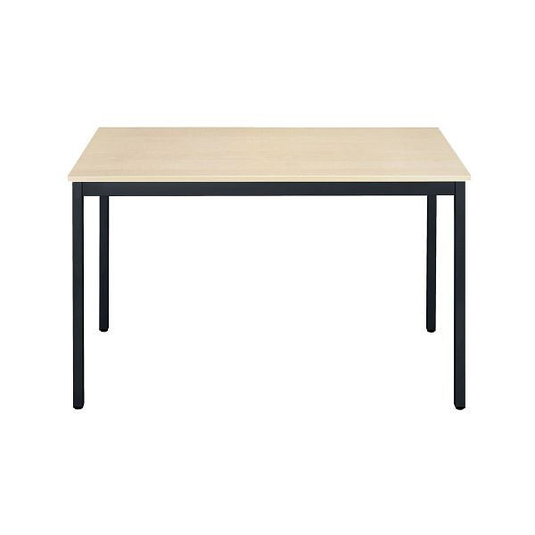 Bisley Mehrzwecktisch, Breite 1200 mm, Tiefe 800 mm, 25mm Tischstärke, 333 schwarz x MP ahorn, MTC251208MP333