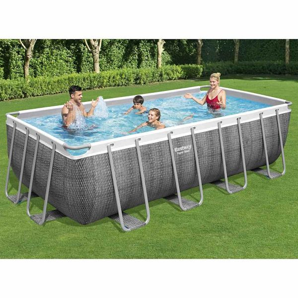Bestway Power Steel Swimmingpool-Set Rechteckig 488x244x122 cm, 92865