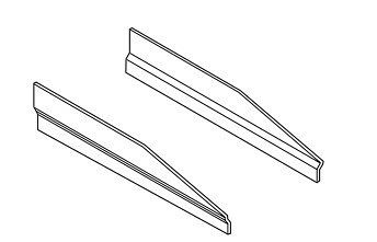 NordCap Verbindungsstege, zum Verbinden von Elektro-Bratplatten mit anderen Geräten der Serie SNACK 600, VE: 2 Stück, 472120590