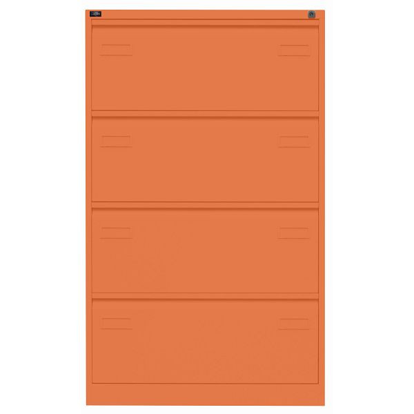 Bisley LIGHT Hängeregistraturschrank LIGHT, doppelbahnig, 4 HR-Schubladen, 603 orange, CDF4603