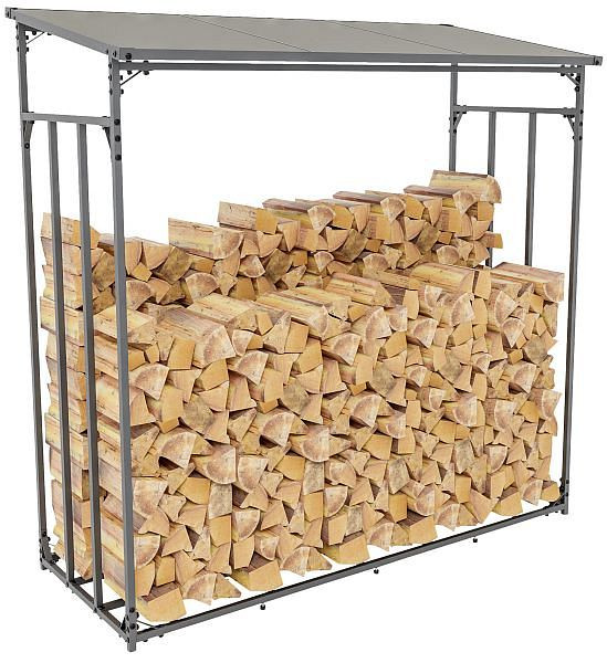 CLP Kaminholzunterstand Ruston Aluminium XL, anthrazit, 319359