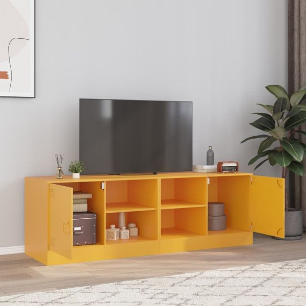 vidaXL TV-Schränke 2 Stück Senfgelb 67x39x44 cm Stahl, 841698