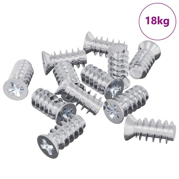 vidaXL Schraube 10909-teilig Silber M6 x 12 mm Eisen, 864486