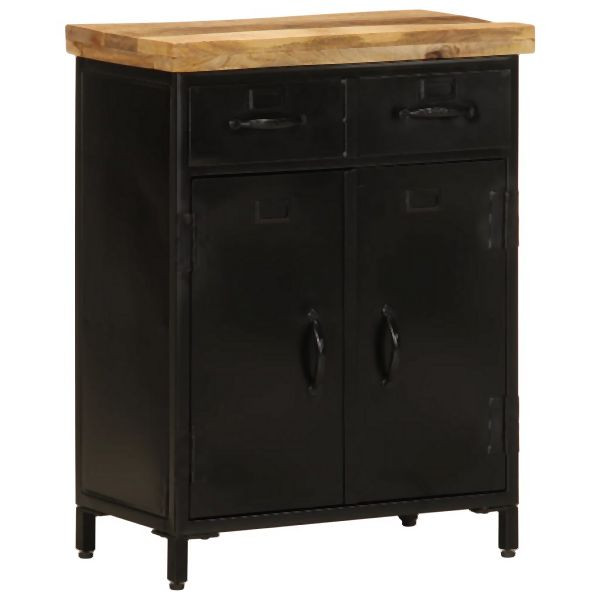vidaXL Sideboard 55x30x71 cm Massivholz Mango, rau, 4009947