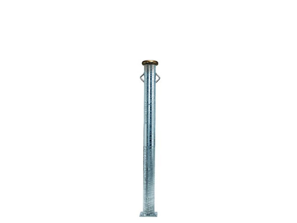 Growi Anbindepfosten 130 cm Länge, mit Bodenplatte, Rundrohr 102 mm, 10059810