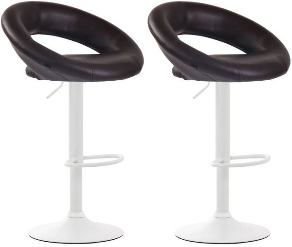 CLP Barhocker Olinda Kunstleder weiß, braun, VE: 2 Stück, 320284