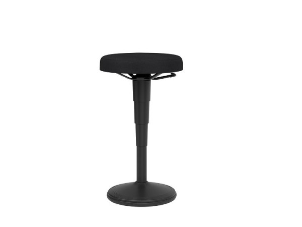 Hammerbacher Stehhilfe, verstellbar 63-93cm Schwarz, Ergonomisch geformte Sitz, Belastbarkeit: 110 kg, 3-armiger Fuß 53 x 33 cm Aluminium, VSST2/D/D