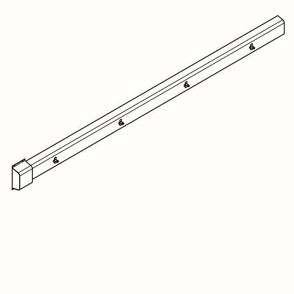 KWC Armatureneinheit, Edelstahl, Wandmontage, 4 Waschplätze, 2840 mm, Wasseranschluss von hinten links, 2030071791