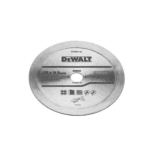DeWalt Fliesen-Diamanttrennscheibe 76 mm, für Multi-Materialschneider, DT20591-QZ