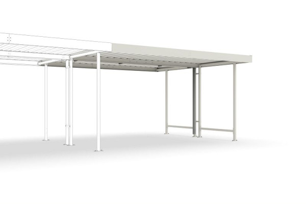 WSM Überdachung Leipzig L45 RAL 9002 als Bausatz, 102000093