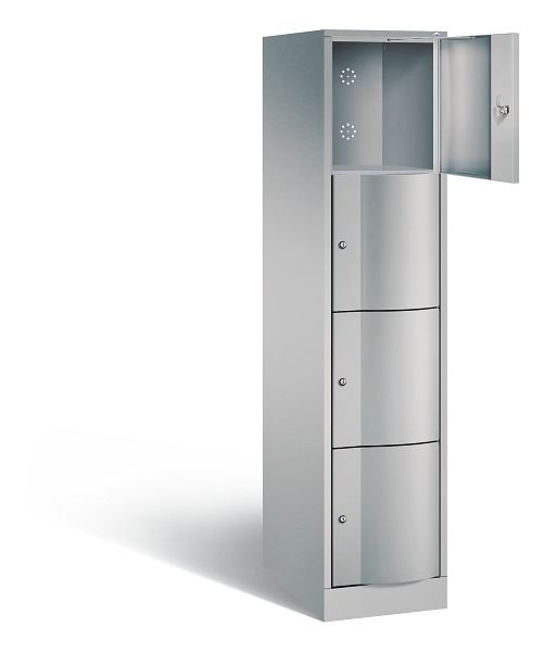 C+P XL-Schließfachschrank Resisto, H1950xB396xT640mm, Farbe: Weißaluminium, 8470-173 S10007