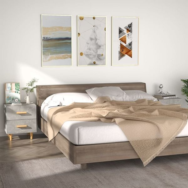 vidaXL Nachttische 2 Stück Betongrau 40x35x47,5 cm, 811979