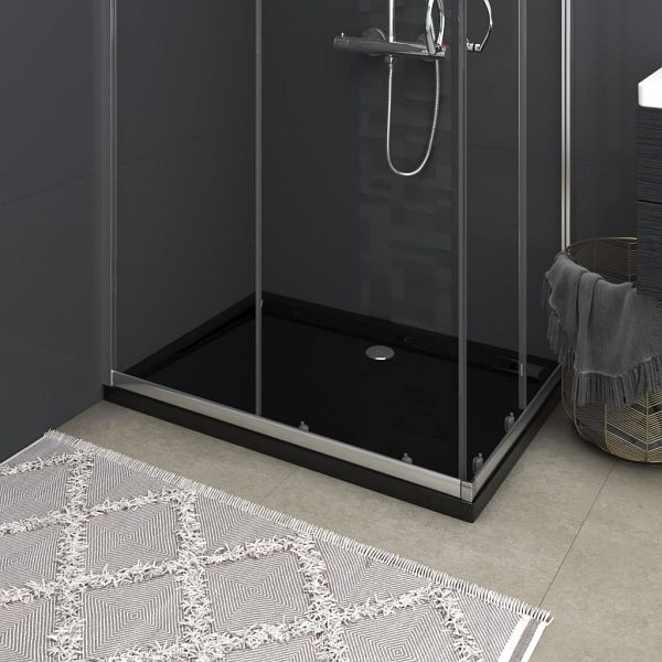 vidaXL Duschtasse ABS Rechteckig Schwarz 70x100 cm, 148915