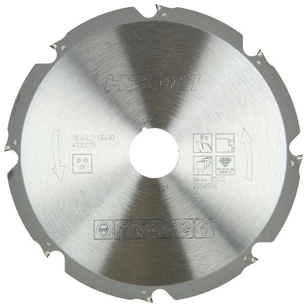 HiKOKI PCD Kreissägeblatt Abrasiv 180x30 z8 Flachzahn, 4100013