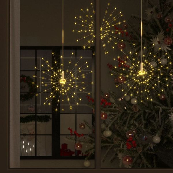 vidaXL Feuerwerkslichter 10 Stück Weihnachtsdeko Warmweiß 20cm 1400LEDs, 328599