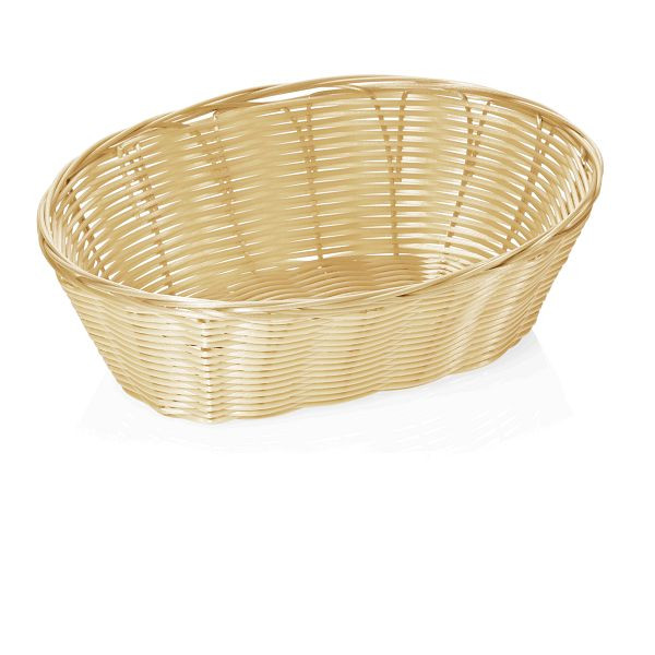 WAS Basket 3140 Buffetkorb, 23 x 17,5 x 8 cm, oval, hellbraun, Polypropylen, VE: 4 Stück, 3140230
