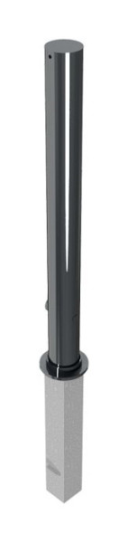 Schake Stilpoller Stahlrohr Ø 89 mm, mit Flachkopf, herausnehmbar, mit Dreikantverschluss nach DIN 3223, 4084FB