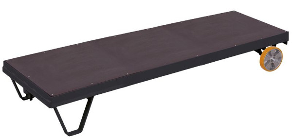 VARIOfit Schwerlast-Rollplatte, Ladefläche: 3.990 x 800 mm, RAL 7016 anthrazitgrau, Traglast: 2.000 kg, zu-1146/AG
