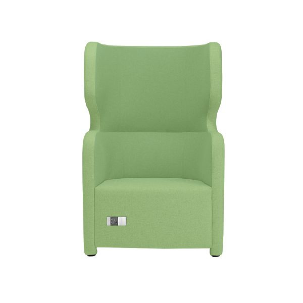 Bisley Sessel Vivo, Einsitzer, Hohe Rückenlehne, 2 Seitentaschen, 2 Steckdosen und 2 USB Anschlüsse, NE0014 hellgrün, VIVH1PS2.NE0014