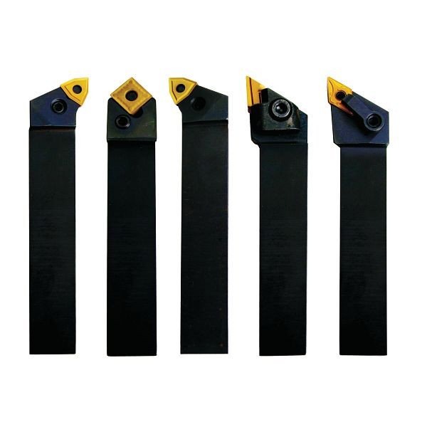 Optimum Drehmeißel-Satz, Drehmeissel Satz 25mm 5-teilig in Alu Box, 3441672