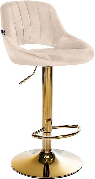 CLP Barhocker Milet Samt gold, creme, 327404, 4255716377045